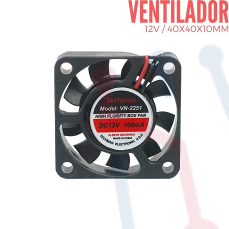 ventilador de refrigeración 40x40x10mm 12 V 