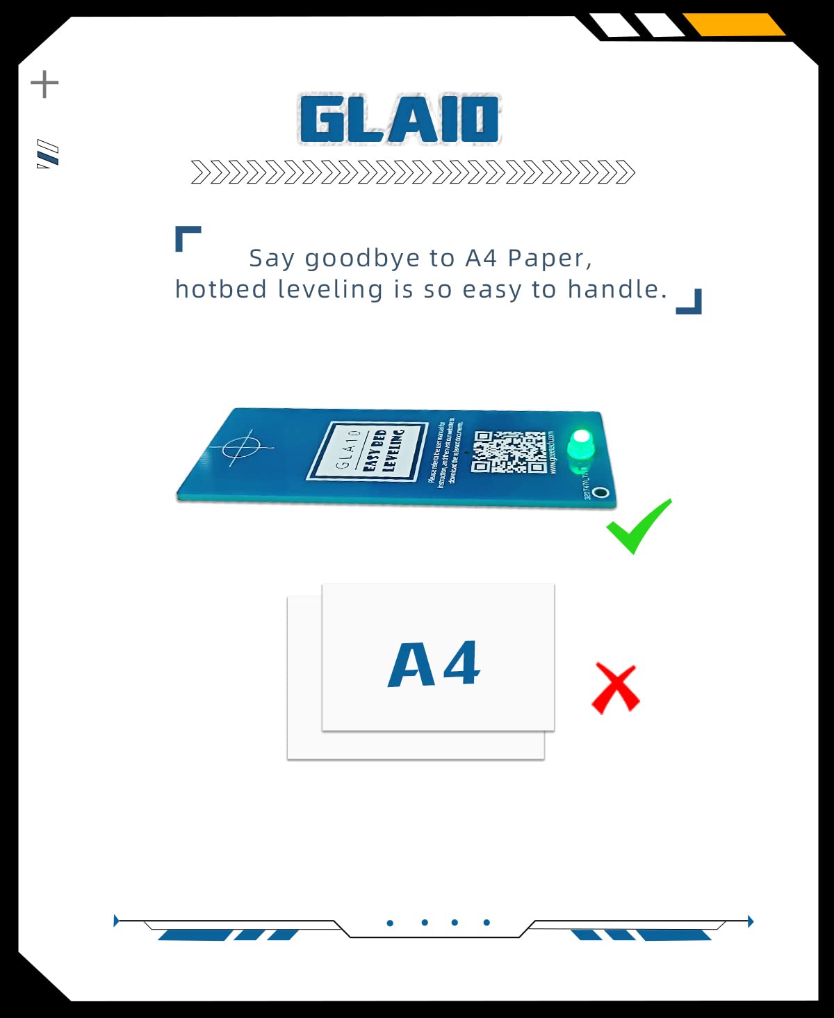 Herramienta de nivelación de cama de impresora 3D GLA10,